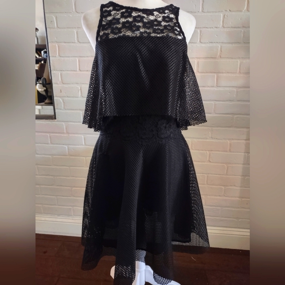 Mixed Textured Cocktail Dress
